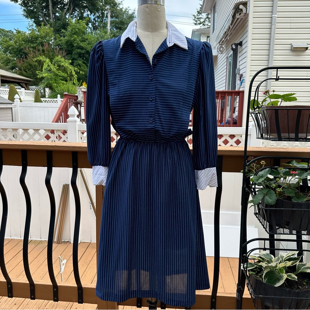Vintage Navy Collar Dress